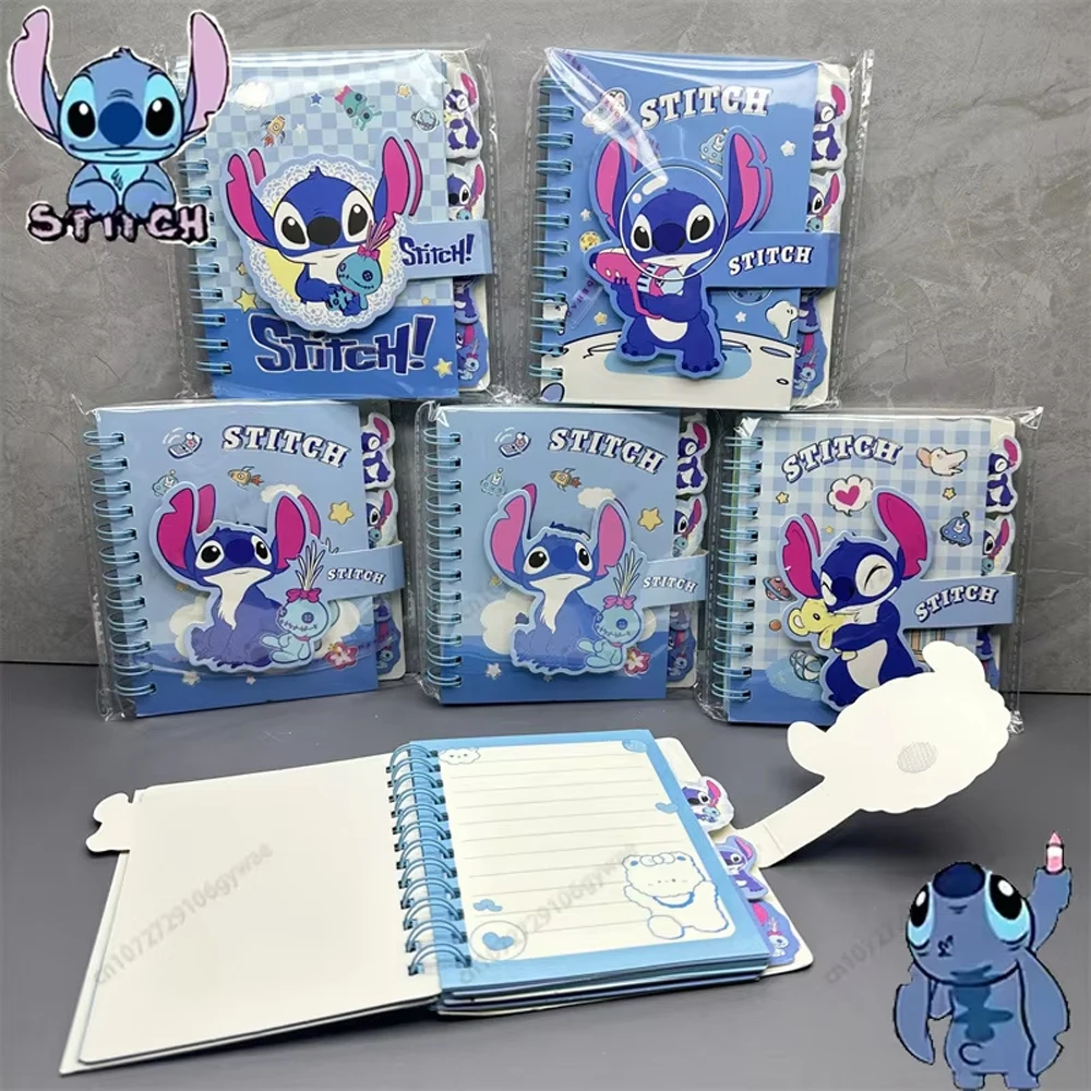 

Stitch Coil Notebook Stationery Cartoon Student Portable Coil Book Daily Journal Kids Learning School Supplies Prizes