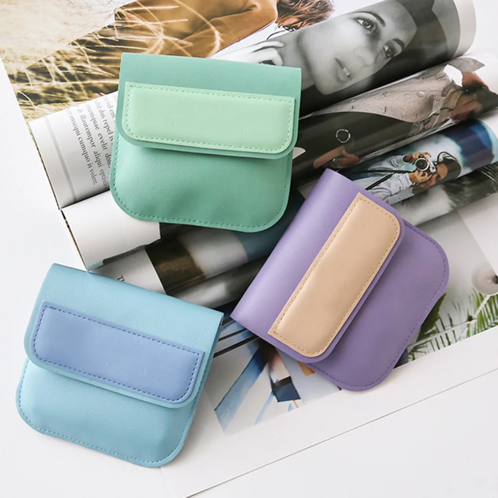 

Gifts Girls Boys Jewelry Organizer Small Soft Lipstick Pouch Earbuds Earphone Holder Mini Wallet Leather Coin Purse Key Bag