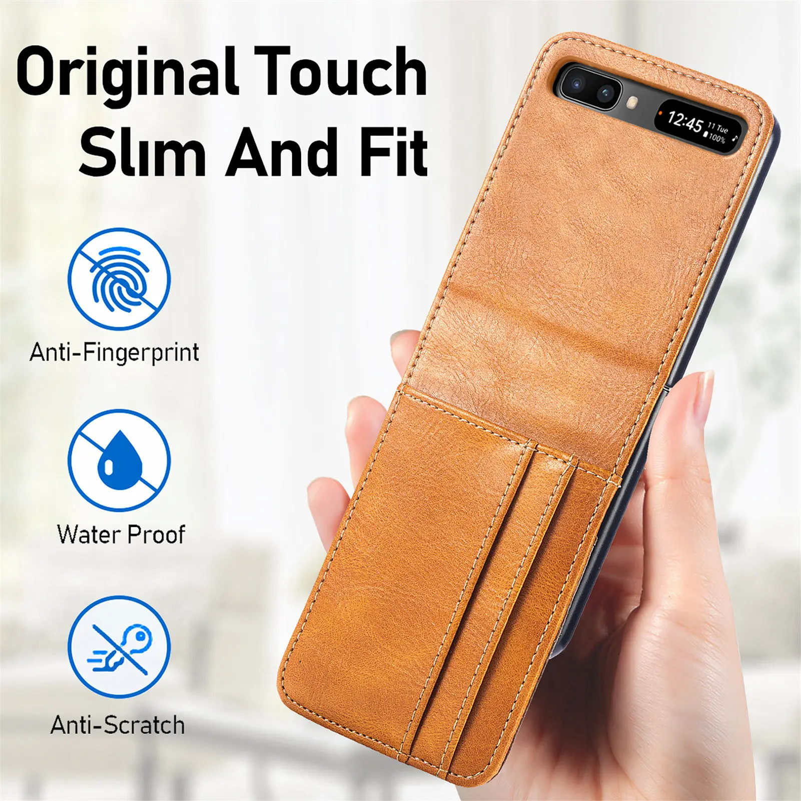 

Card Pocket Wallet Leather Case for Samsung Galaxy Z Flip 3 5G Flip3 Flip Anti-Knock Protective Phone Cover Fundas