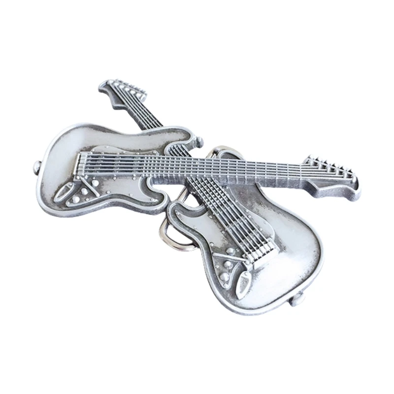 Unisex Belt Buckles Buckles Guitar Shaped Antique Double Tone Buckles