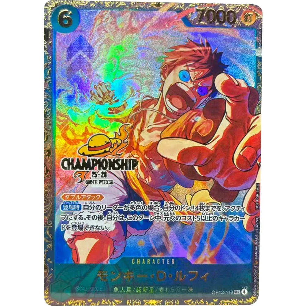 

Коллекционные карточки ONE PIECE OP13-118 Monkey D. Luffy JPN DIY, сделанные своими руками, игровые аниме-карточки, подарок, игрушка