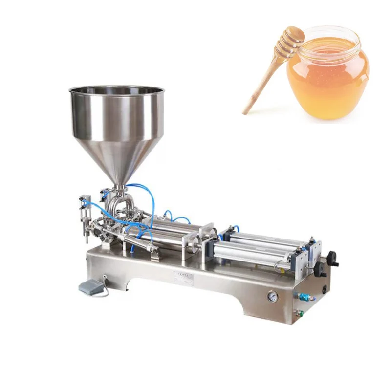 Pneumatic electric Paste and liquid dual use filling machine propolis Paste liquid filler jam salad skin care products , etc.