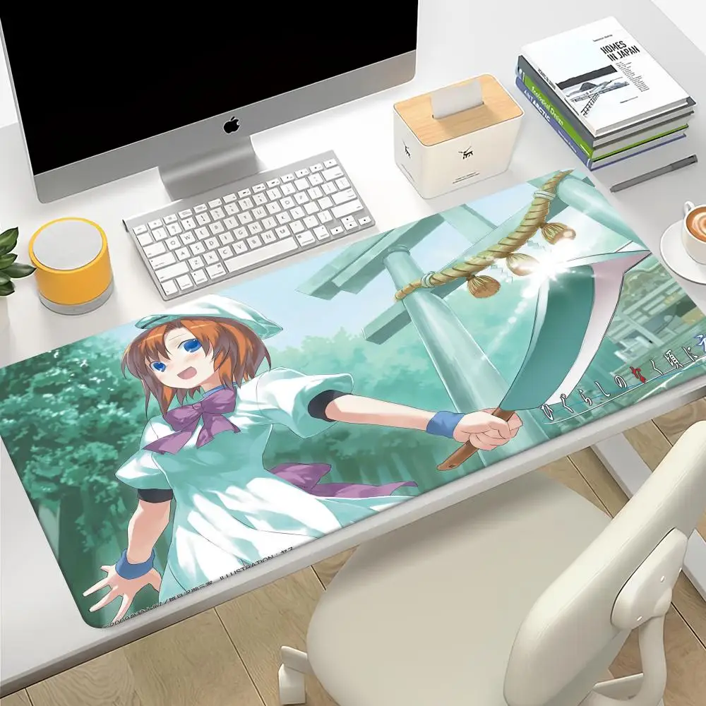 Anime Cartoon DeskMat higurashi no naku koro ni Gaming Accessories Mouse Pad Pc Gamer Girl Mousepad 900x400 Computer Laptop Pads