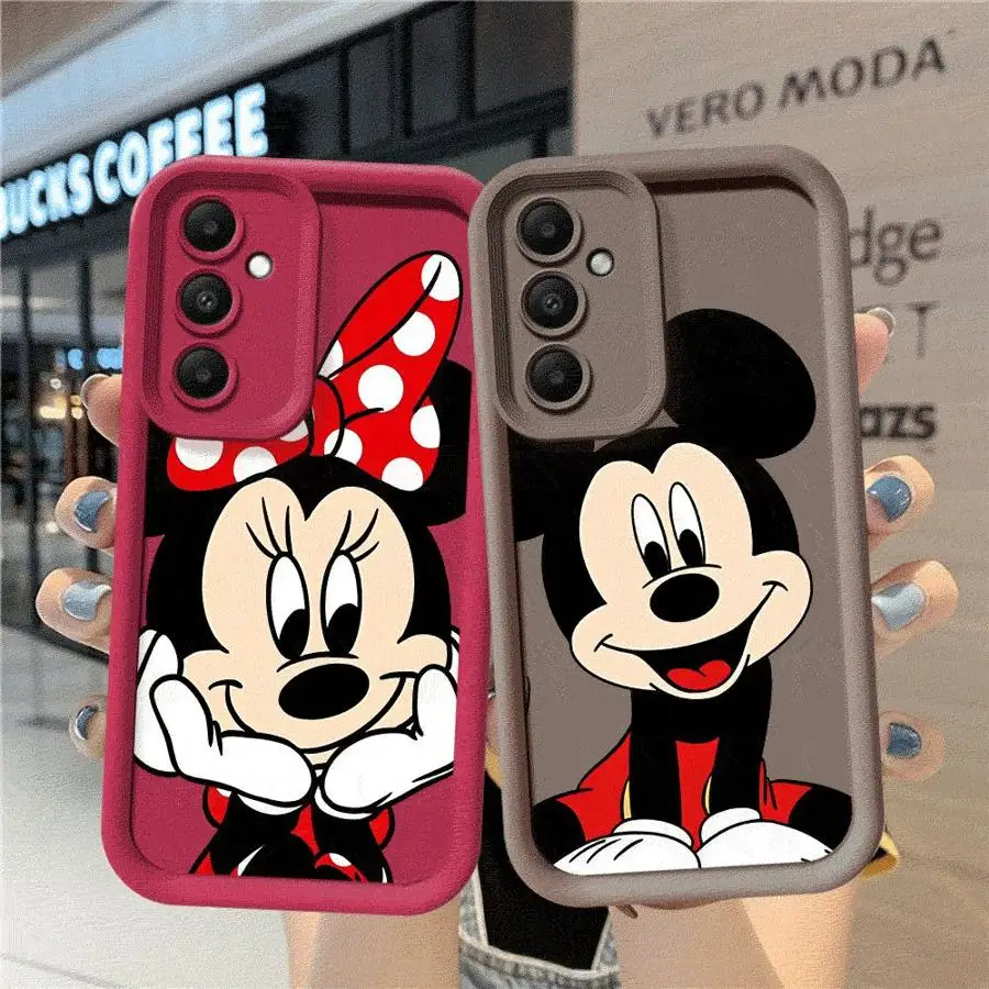 Disney Mickey Minnie Mouse Phone Case for Samsung Galaxy A14 A13 A15 A23 4G A34 A33 A53 A25 A24 A54 A73 A55 5G A11 Soft Cover