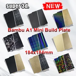 BambuLab A1 Mini Build Plate Smooth Textured H1H PEY PEO PET PEI Bed Spring Steel Pei Sheet 184x184 for 3D Printer Bambulabs