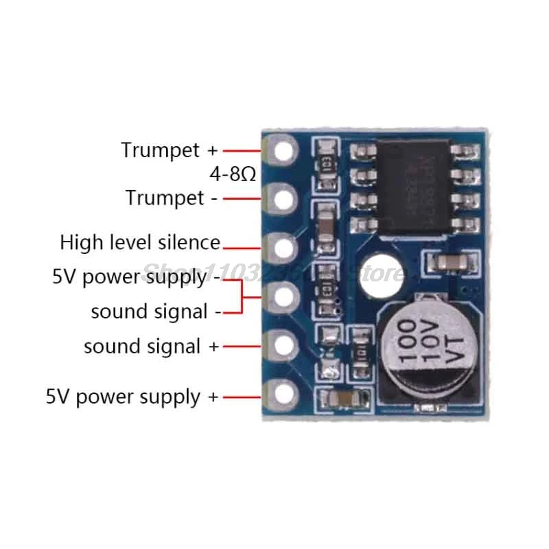 LTK5128 XPT8871 Mono AB Class D Stereo Lithium Battery Power Amplifier Board 6W Sing Machine Module 3v 5v 5W Audio XH-M125