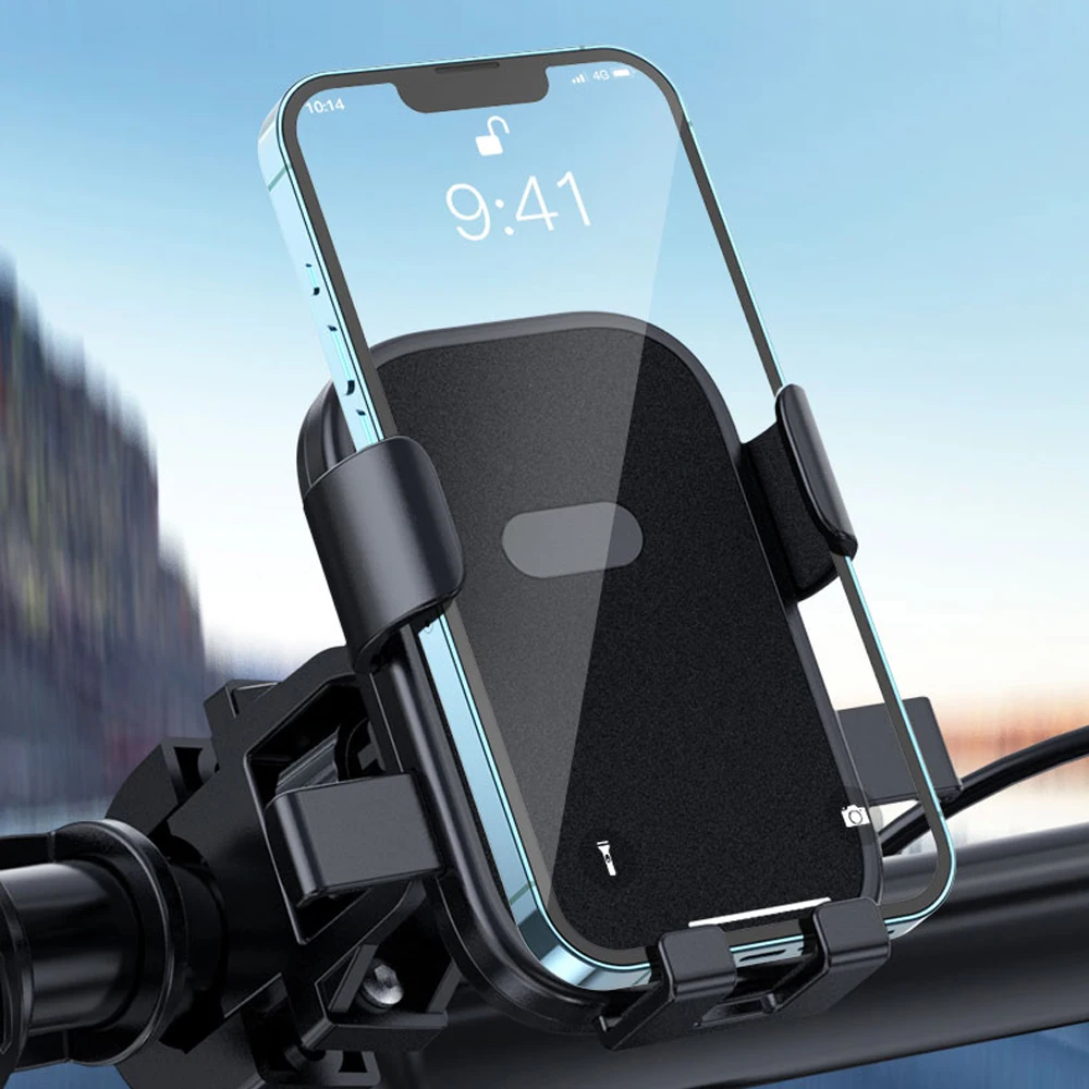 Rutschfester Fahrrad-Handyhalter 360° °   Drehbare, verstellbare, neu verbesserte Fahrrad-Handyhalterung für Outdoor-Radfahren MTB-Zubehör