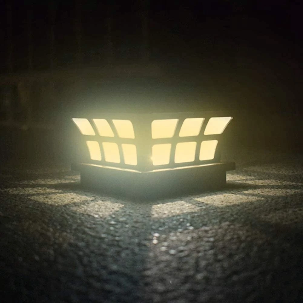 A21Q -Solar Post Lamp Outdoor Waterproof Column Head Light For Garden Wall Lamp Garden Fence Landscape Lamp For Gate Garden