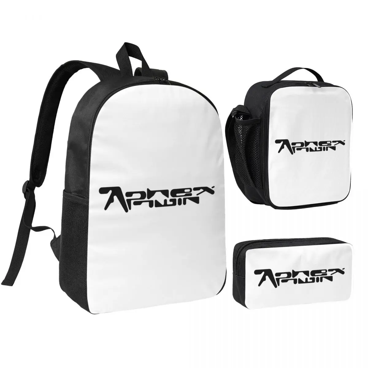 

Aphex Twin Logo British Music Artist Backpack BookBag School Bag Laptop Shoulder Bags 3ps Insulated Lunch Bag Pencil Case
