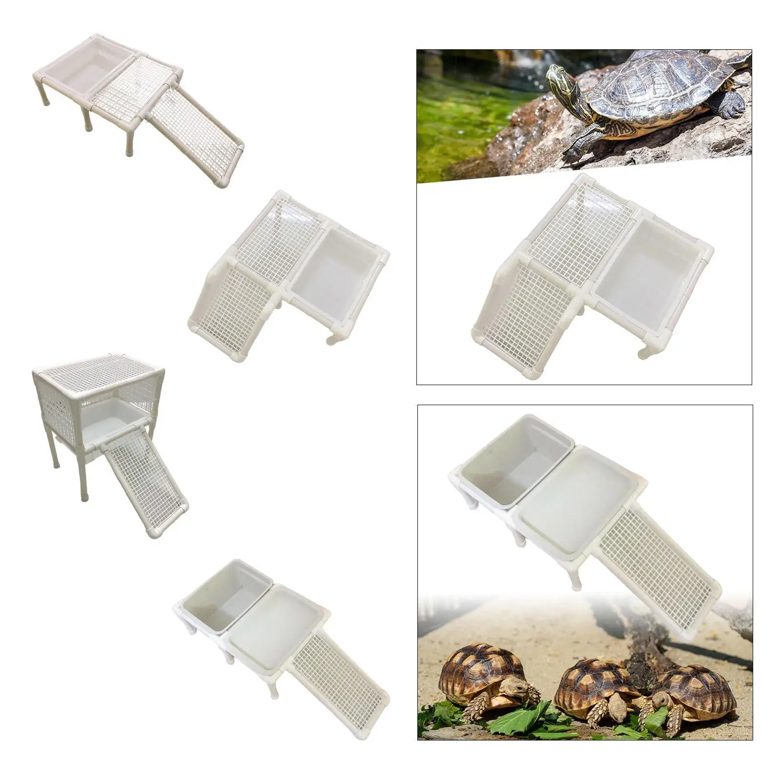 Turtle Basking Platform Resting Reptile Habitat Turtle Ramp for Frog Salamanders Small Reptiles Semi Aquatic Animals Tortoises