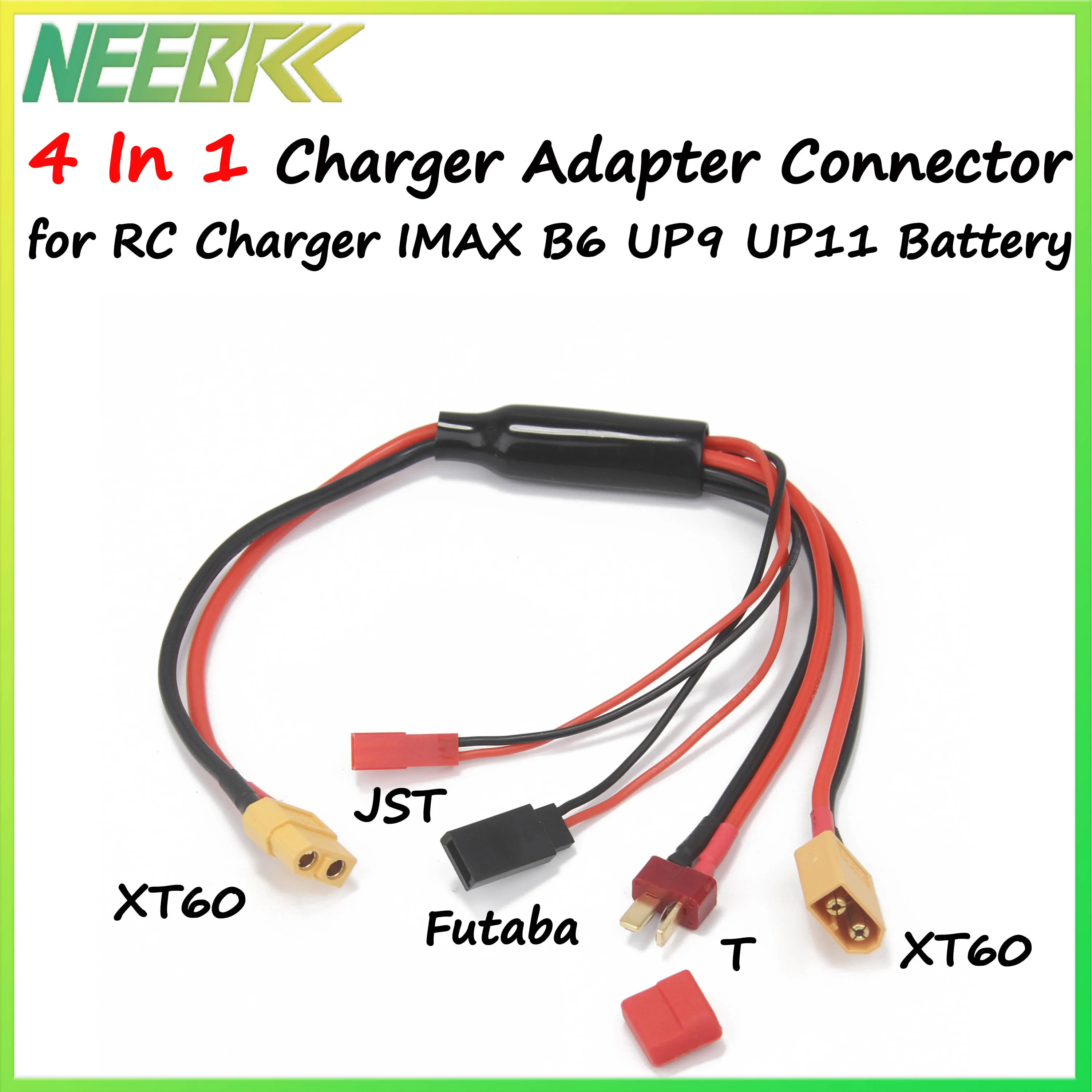 

RC Charger Adapter Connector 4 In 1 Charger XT60 to JST FUTABA XT60 T Plug for RC Car Drone IMAX B6 B6AC UP9 UP11 Battery Cable