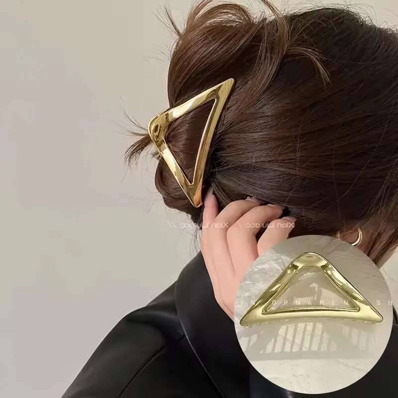 Punk-Haarklammer aus Metall für dicke, flüssige, unregelmäßige Muster, Haarspangen, rutschfestes und stilvolles Accessoire, silberfarbene Haarnadel