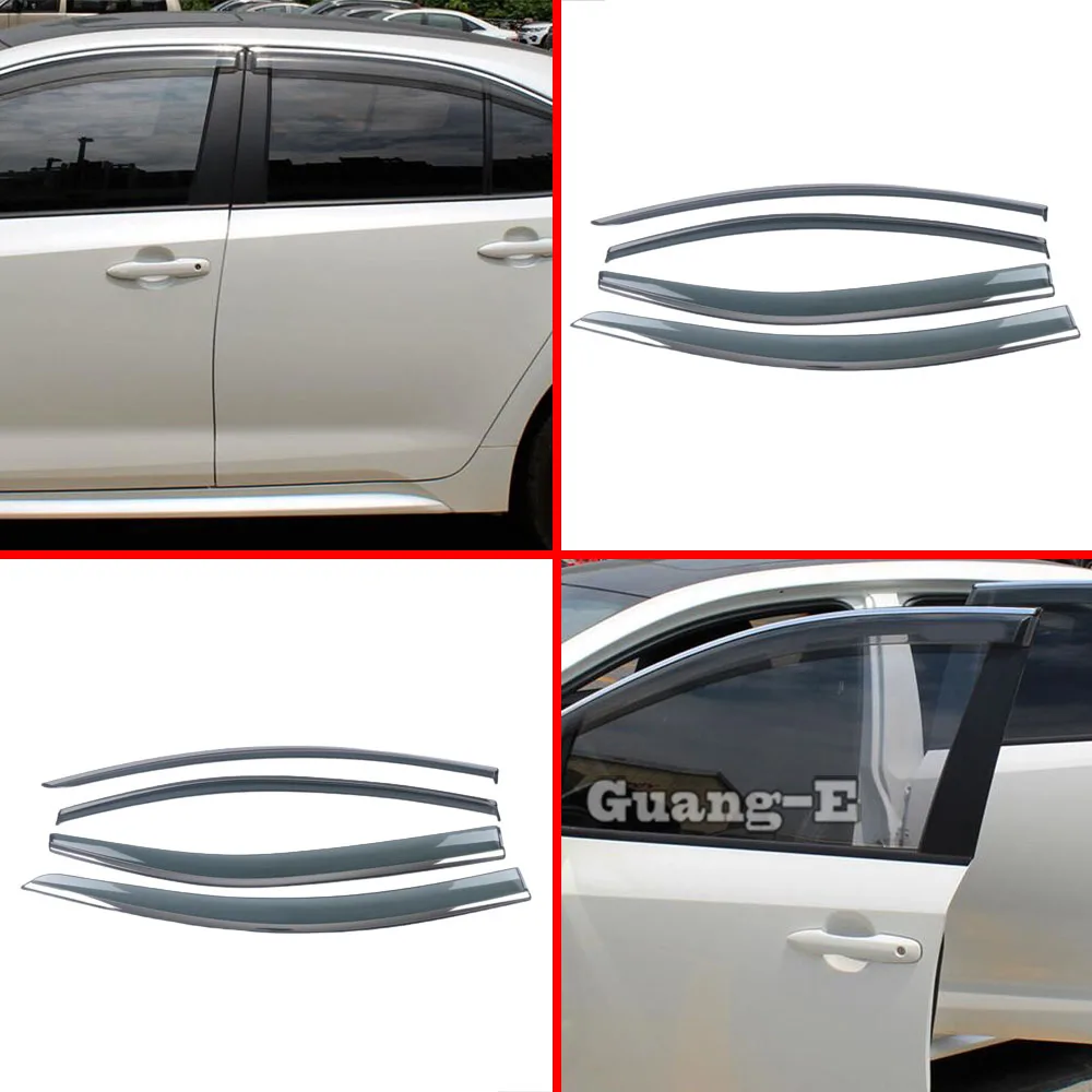 For Toyota Corolla Altis 2019 2020 2021 2022 Smoked Window Visor Rain Guard Deflector Car Exterior Accessories Protector 4PCS