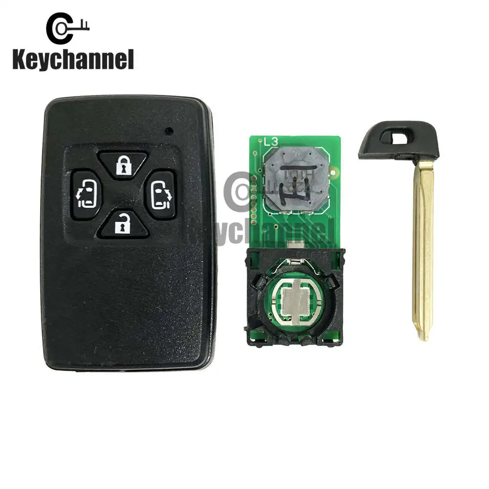 1PCS 3/4/5 Button Car Proximity Fob FSK 312.17Mhz Smart Key FCCID 271451-6230 Keylessgo Card for Toyota Alphard Estima Vellfire