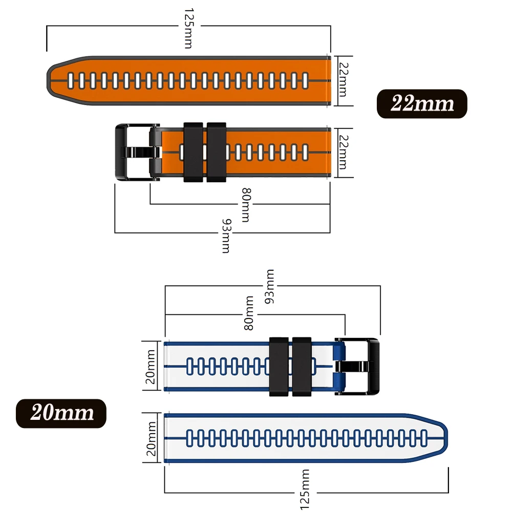 22mm Watchbands For Mi Watch Color Smart Straps Silicone Wrist Band For Xiaomi Imilab kw66/W12 For OnePlus Watch Bracelet Correa