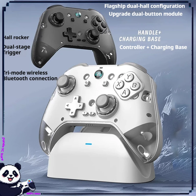 

Капитан курицы Genshin Impact игровая ручка три режима беспроводной Bluetooth игровой контроллер зал линейный триггер аксессуары для переключателей ПК