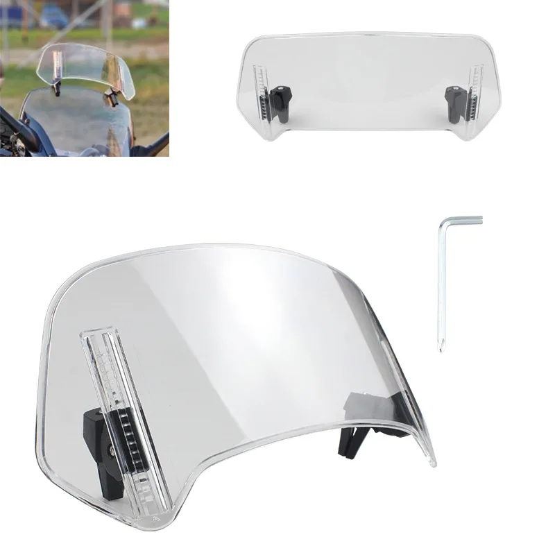 

Adjustable small windscreen for motorcycle modification, raised small wind deflector, suitable for Kawasaki, Honda, BMW, Suzuki