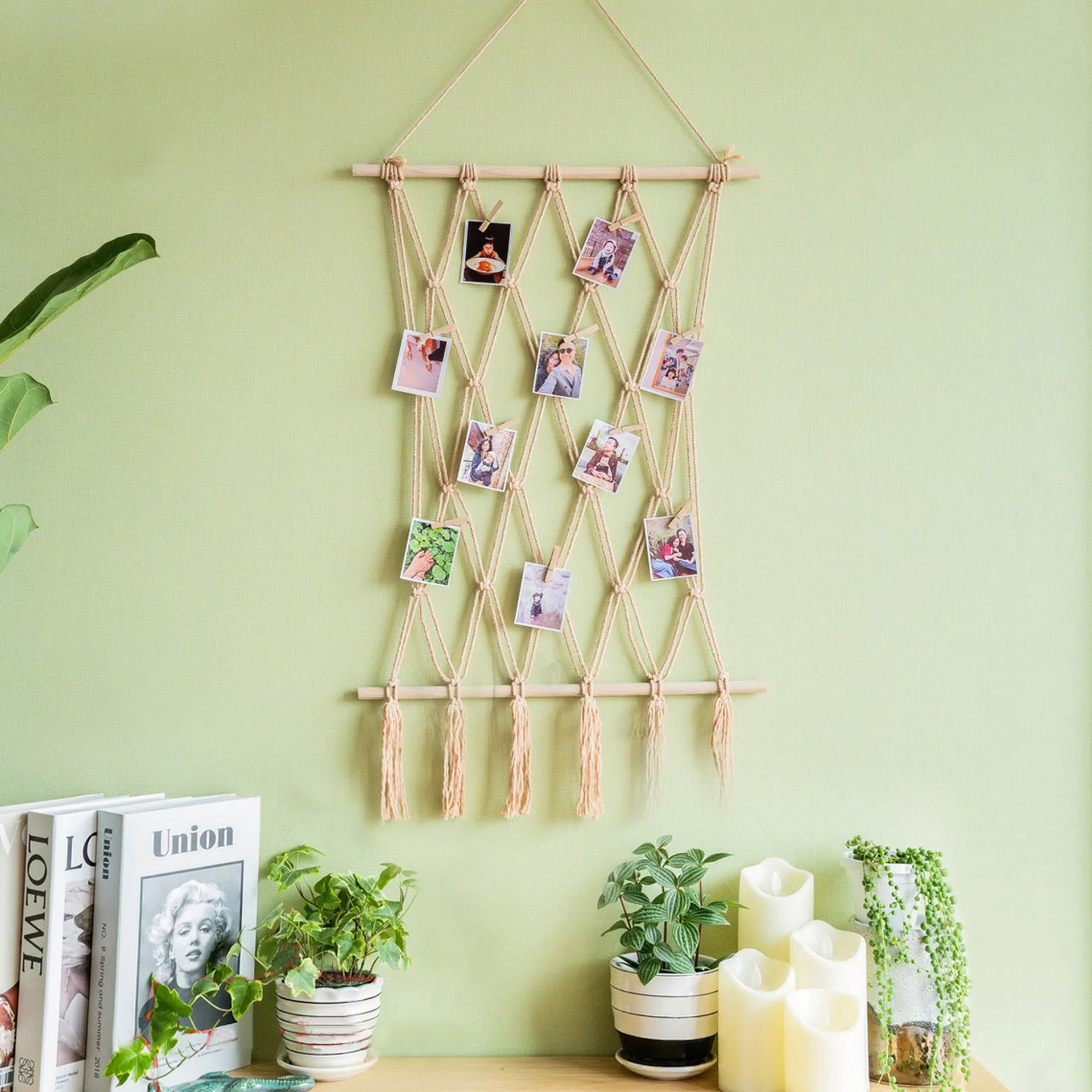 Nordic style room decoration hand-woven tapestry home wall decoration B & B children's room fringe clip photo background wall