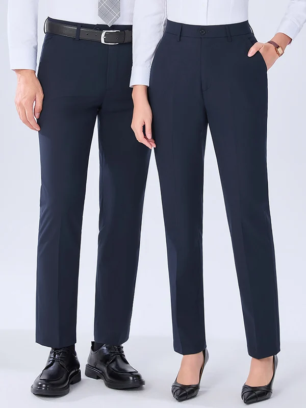 

2026 New Summer Slim Fit Commuter Pants High Waist Polyester Fabric Women's Men's Business Trousers Elegant Professional Suit...
