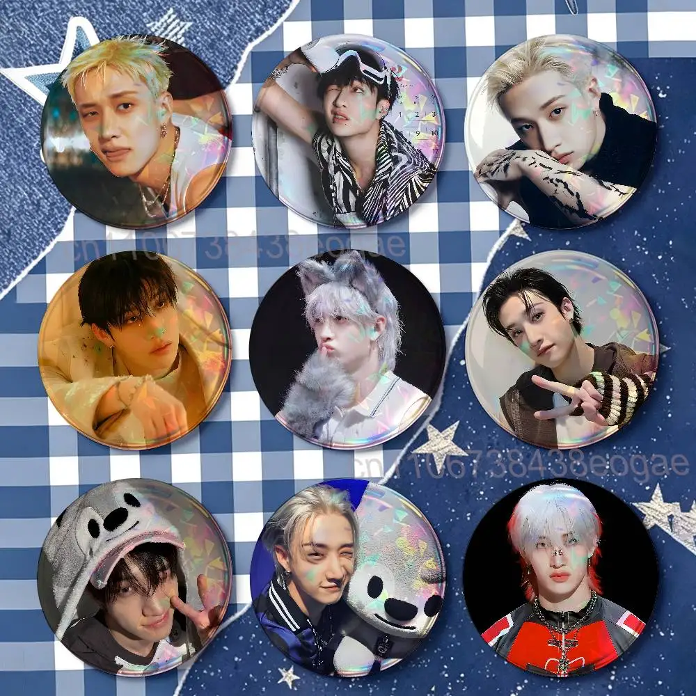B-Bang Chan-n HD Print Badges Pretty Round Display Brooches IP merchandise 32mm 58mm 75mm 44mm 25mm