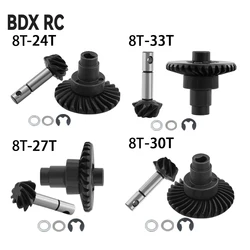 8T 24T/27T/30T/33T Steel Helical Bevel Axle Gear for 1/10 RC Crawler Axial SCX10 II III 90046 axi03014 Capra 1.9 utb