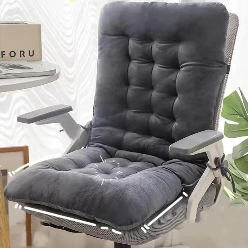 Cojín de respaldo integrado de estilo moderno para oficina, Color sólido, grueso, para dormitorio de estudiantes, silla sedentaria para el hogar