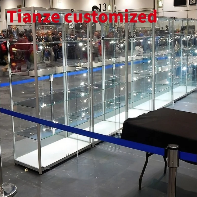 

(Customized) 6ft High LED Glass Showcase Aluminum Frame Display