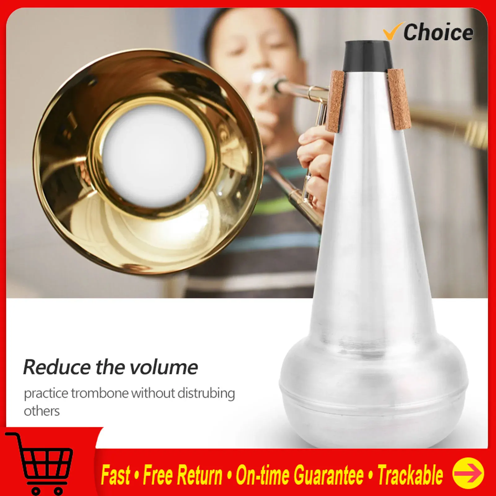 Professional Tenor Trombone Mute Practice Silencer Sourdine Musical Instruments Accessory