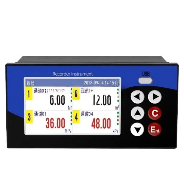 EC68R Industrial Grade Temperature Curve Multi-channel Data Logger Pressure Level Flow Paperless Logger