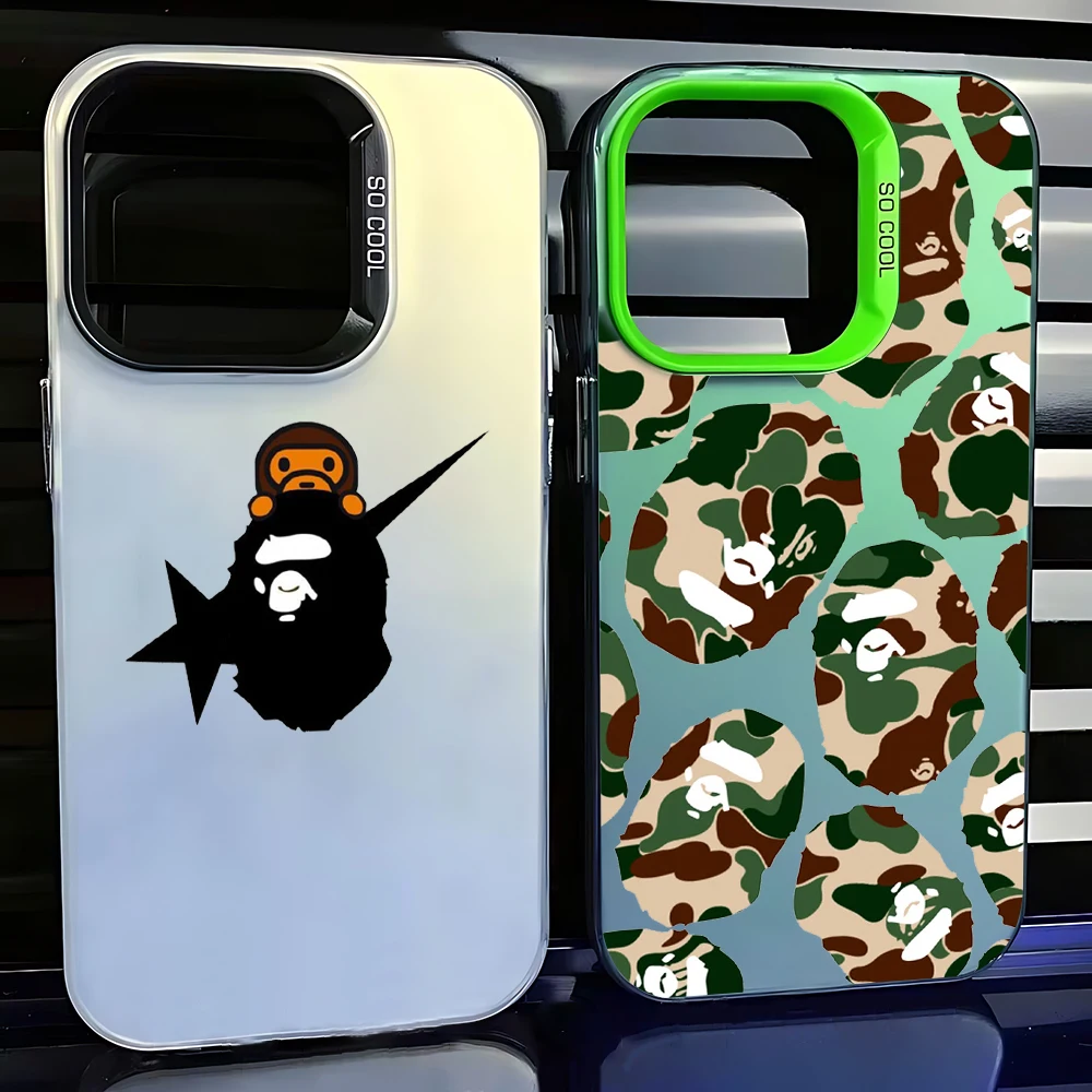 Funda creativa con diseño de cabeza de mono y simio para iPhone 17 16 15 14 13 12 11 mini Pro Max X XR XSMAX 8 7 Air Plus, anticaídas