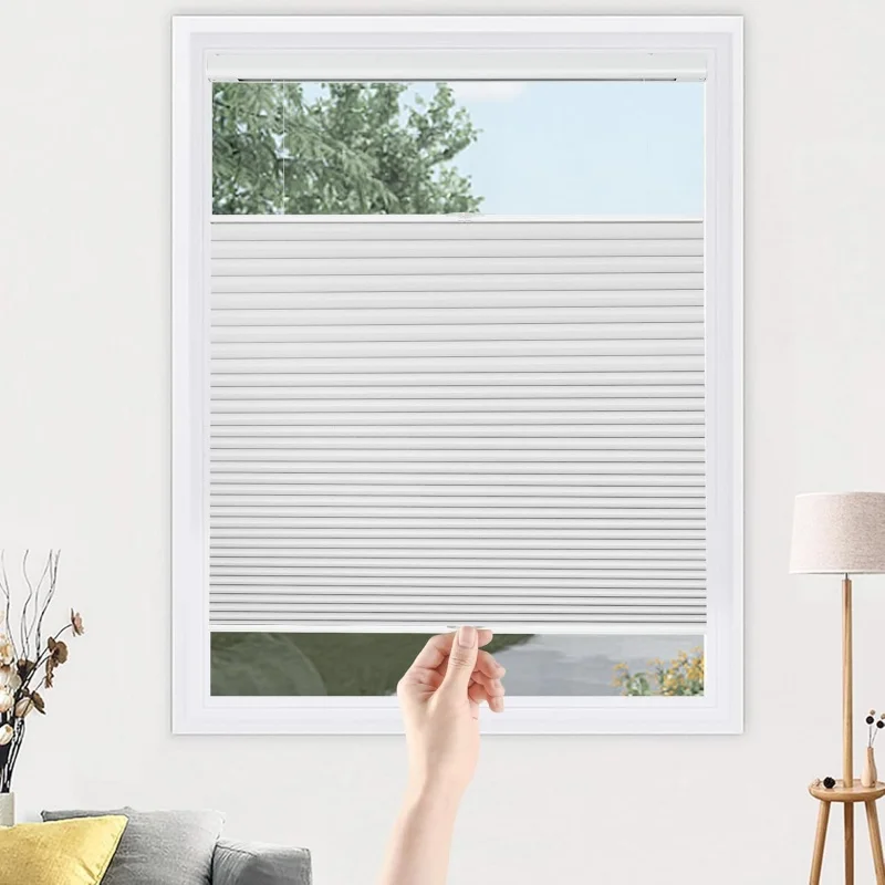 Durable Custom Window Blinds Heat Insulation Adjustable Light Manual Cordless Top Down Bottom Up Cellular Shades For Office