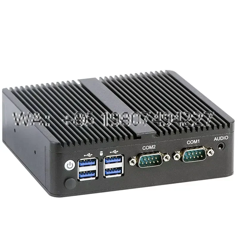 Fanless Mini PC Nano Model Processors 2 LAN 6 USB 1 HDMI 1 VGA DC12V Support Wifi