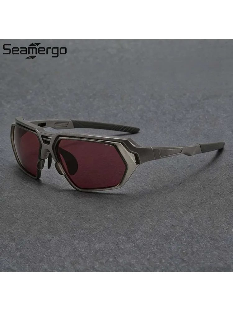 AliExpress SNQP SEAMERGO Retro Polarized Cycling Sunglasses Man High-end 2025 Outdoor Activities UV Resistant Cyberpunk Glasses Walk The Show