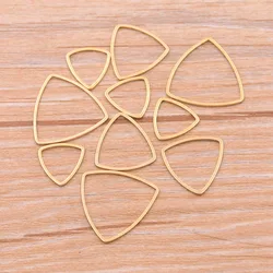 10pcs Triangle Charm Gold Color Stainless Steel Pendant Open Bezels Hollow Pressed Resin Frame Mold Bezel DIY Jewelry Making