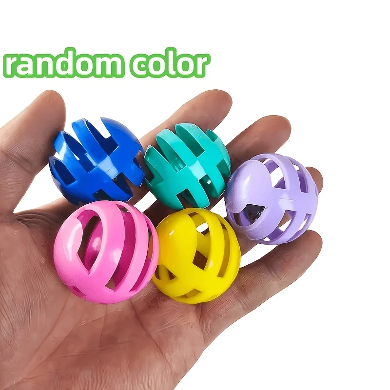 5 Pcs/Set of Cat Toy Bell Balls - Multi-color Hollow Balls, Suitable for Cats to Relieve Boredom, Chase and Play Soccer Fun