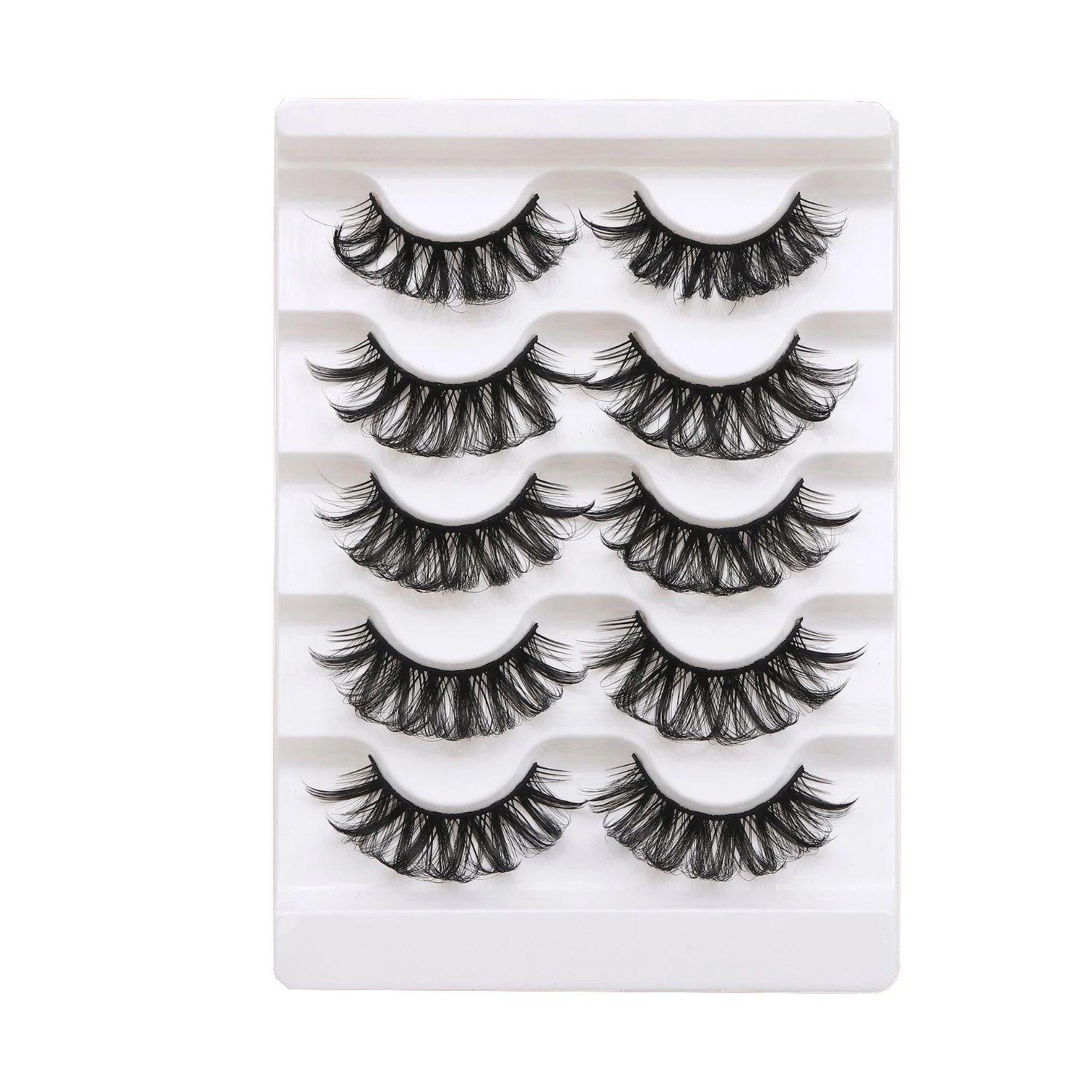 5 pairs of ultra thick curled up European and American style false eyelashes simulation ultra soft novice hard stem ultra long