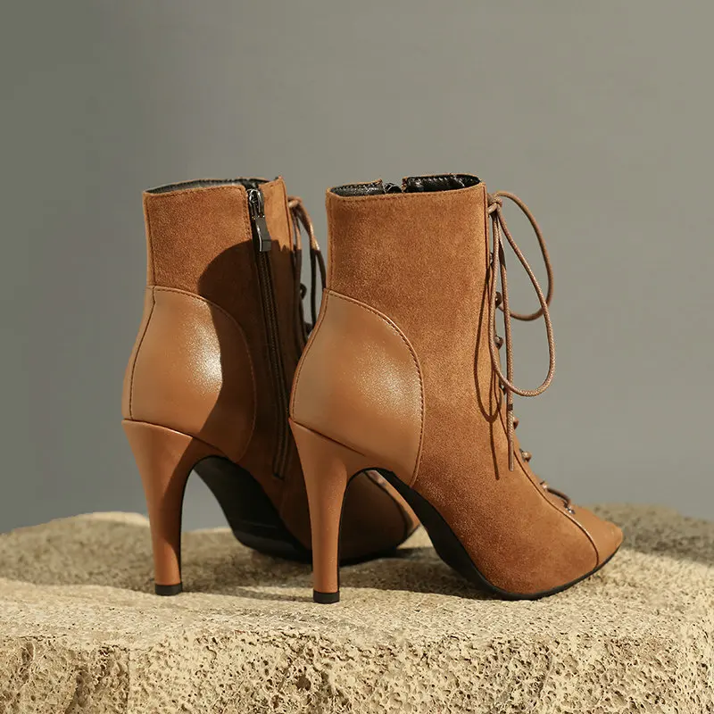 Womens Dance Shoes Fashion Heels Comfort Lace-up Summer Boot SStilettos Jazz Dance Women's Shoes Sexy Stilettos Plus Size