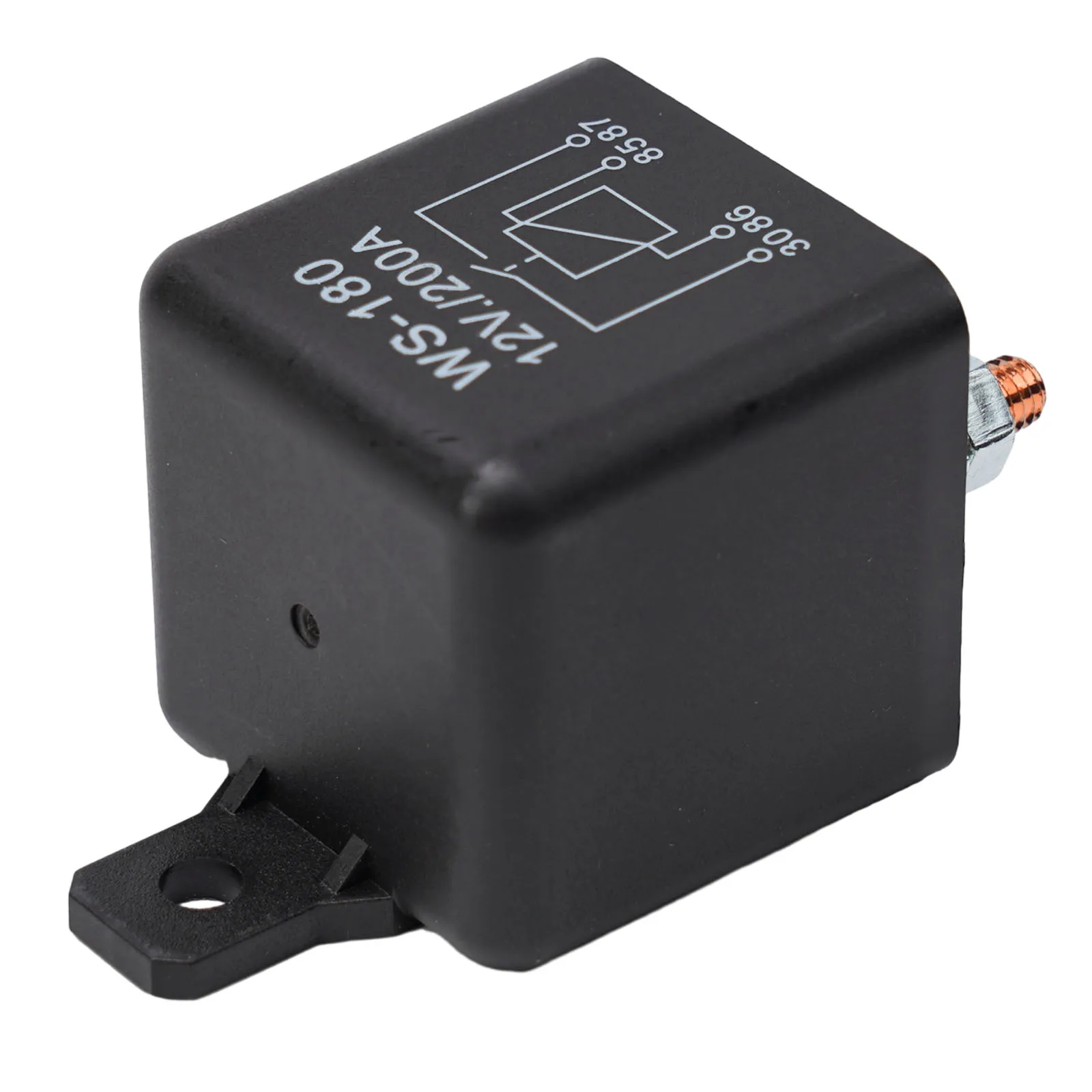 200A Automotive Relay 12V Normally Open Start WM686 M6 Terminal RL180 DC12V 200A High Performance Automotive Control Unit