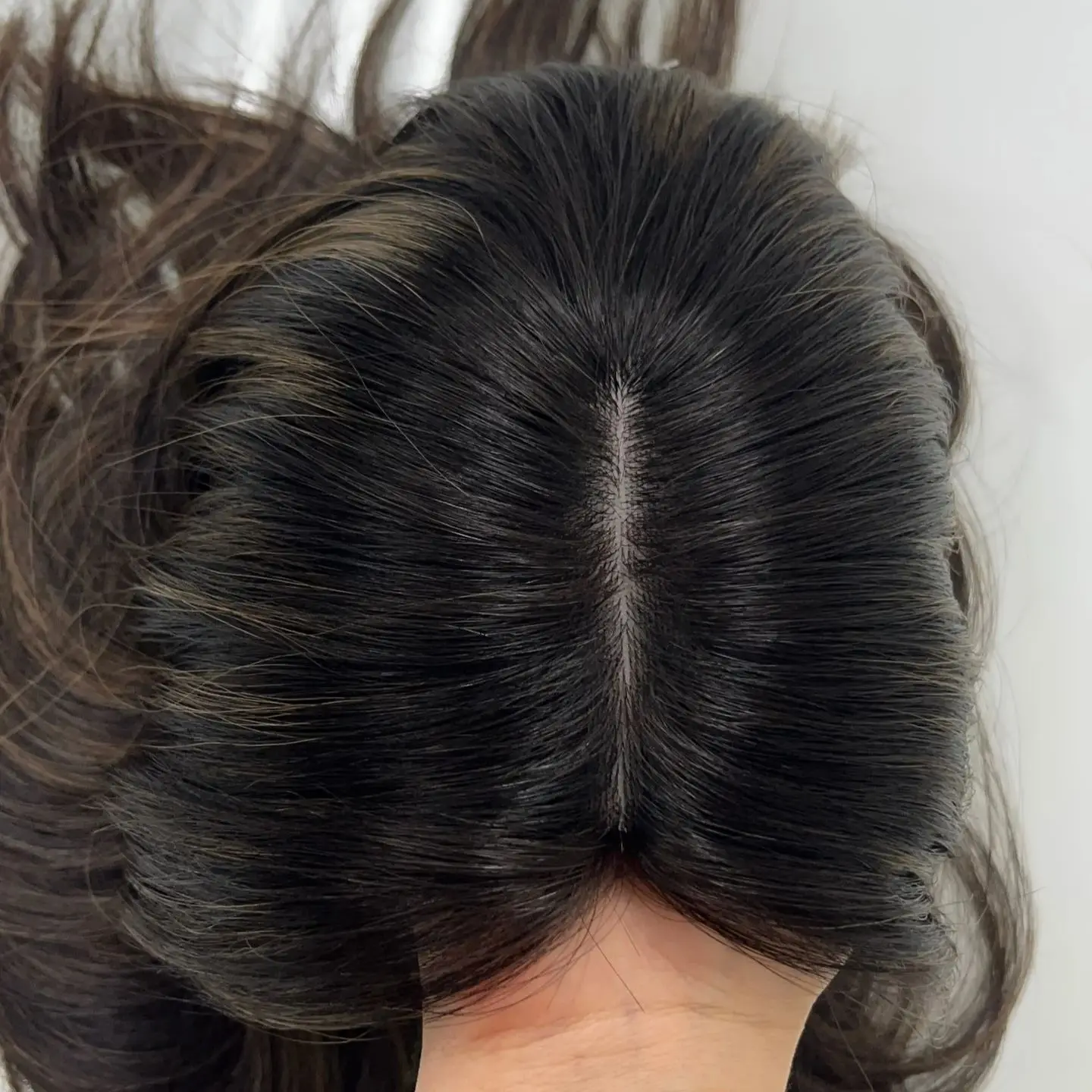 Free Part 13x4 Ombre Dark Brown with Highlights Body Wave Synthetic Lace Front Wig Original Factory Cheap Wig On Clearance Sale