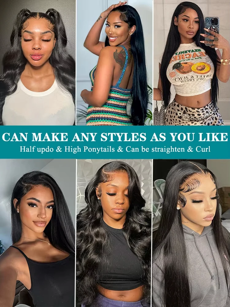 13x6 30 40 بوصة 180 200 الكثافة العظام مستقيم الدانتيل الجبهة البرازيلي HD 13x4 قبل قطعها شعر مستعار غلويليس شعر الإنسان الدانتيل الباروكات الأمامية