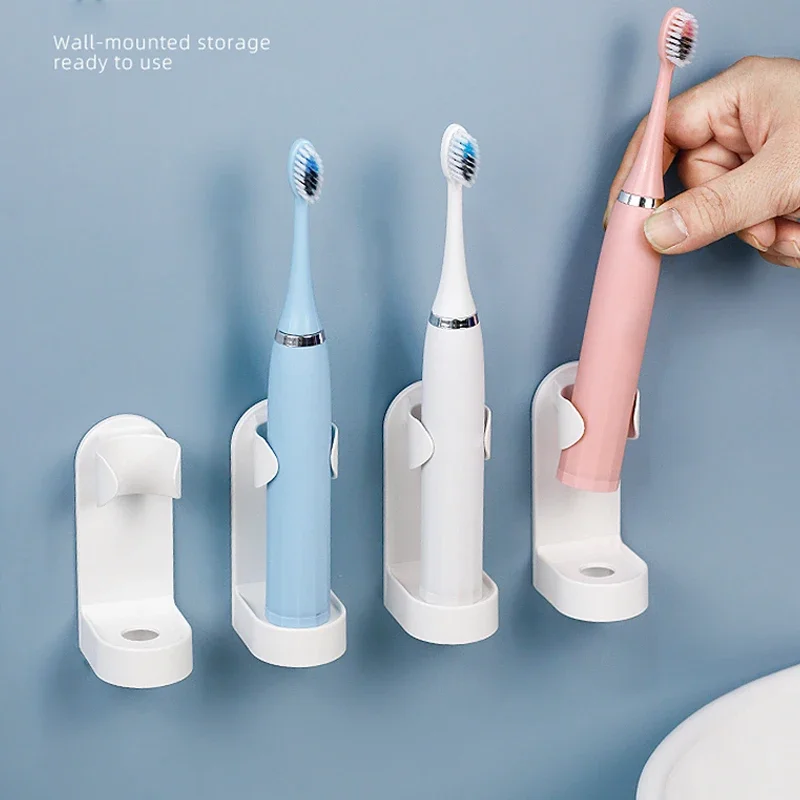 1/3pcs Electric Toothbrush Holder Traceless Toothbrush Stand Rack Wall-Mounted Bathroom Adapt 90% Electric Toothbrush Holder image 2