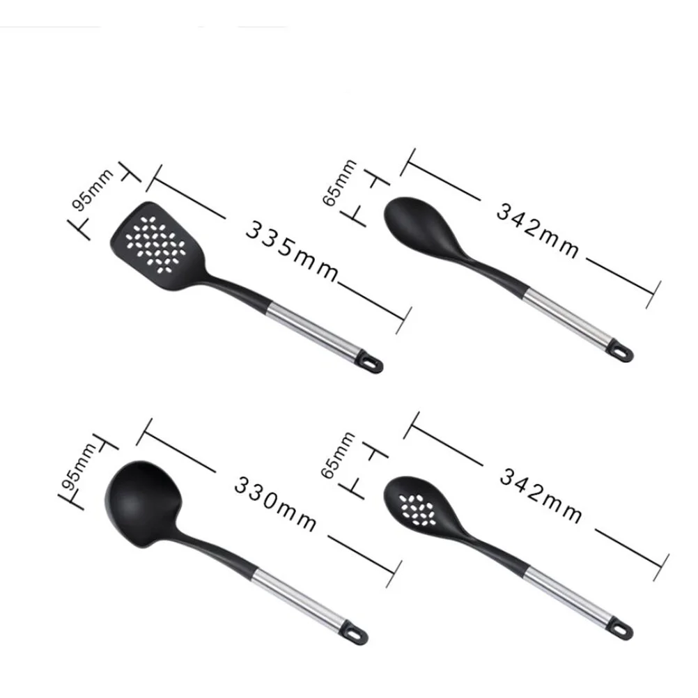 

1Set Kitchenware Spoon Spatula Kit High Quality Nylon Non-Stick Turner Cooking Tool for Home Hotel Restaurant Cooking Turner