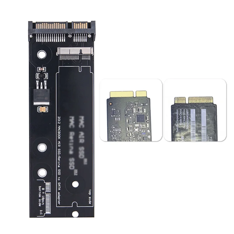 New--SSD To SATA Converter Card Board For  2012 Support  Air RETINA A1465/A1466/A1435/A1436 7+17Pin SSD
