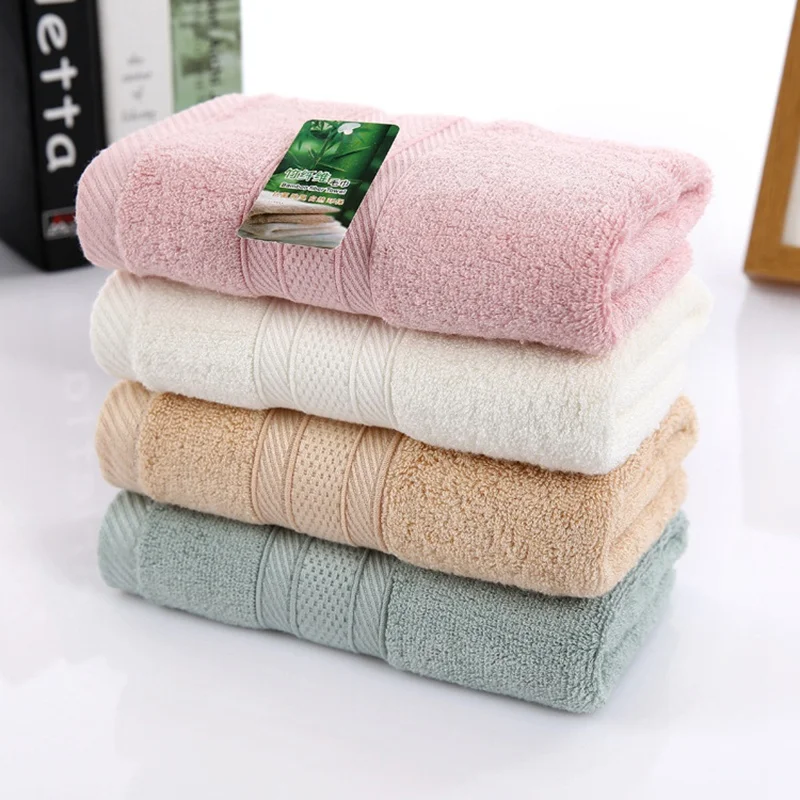 100% Cotton Solid Bath Towel Beach Towel For Adults 4 Colors  Thick High Absorbent Antibacterial