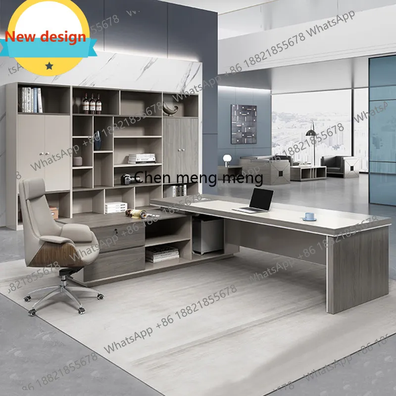 B567 Minimalist modern manager desk office table single large desk computer desk