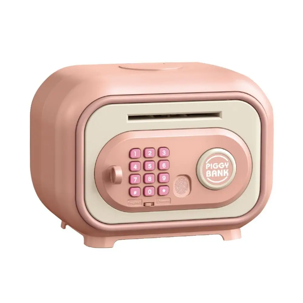 Coffre-fort avec mot de passe pour enfants, boîte de rangement pour enfants, coffre-fort à empreintes digitales, boîte d'épargne ATM pour adultes/filles/garçons