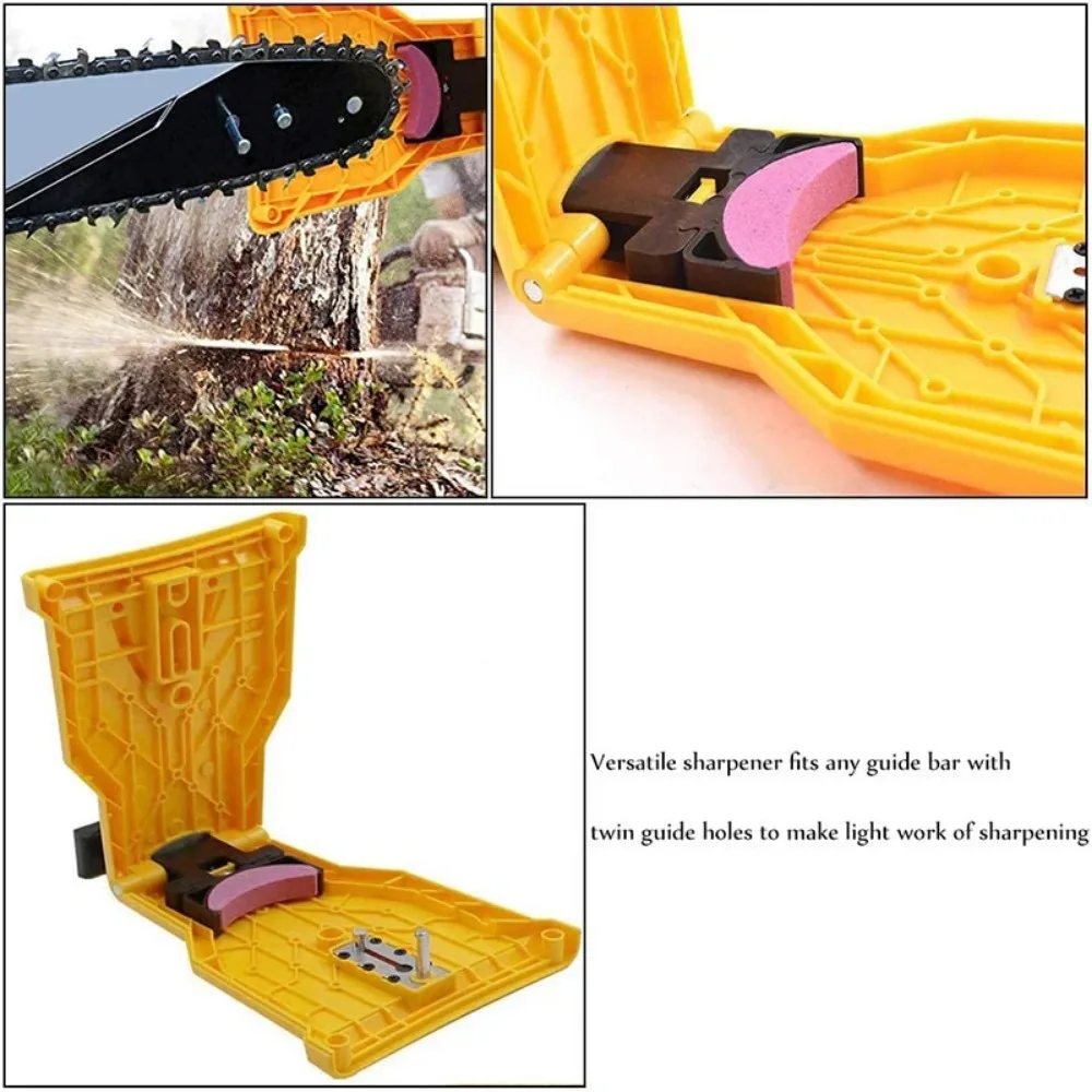 Chainsaw Teeth Sharpener Portable Sharpen Chain Saw Bar-Mount Fast Grinding Sharpening Chainsaw Chain Woodworking Tools