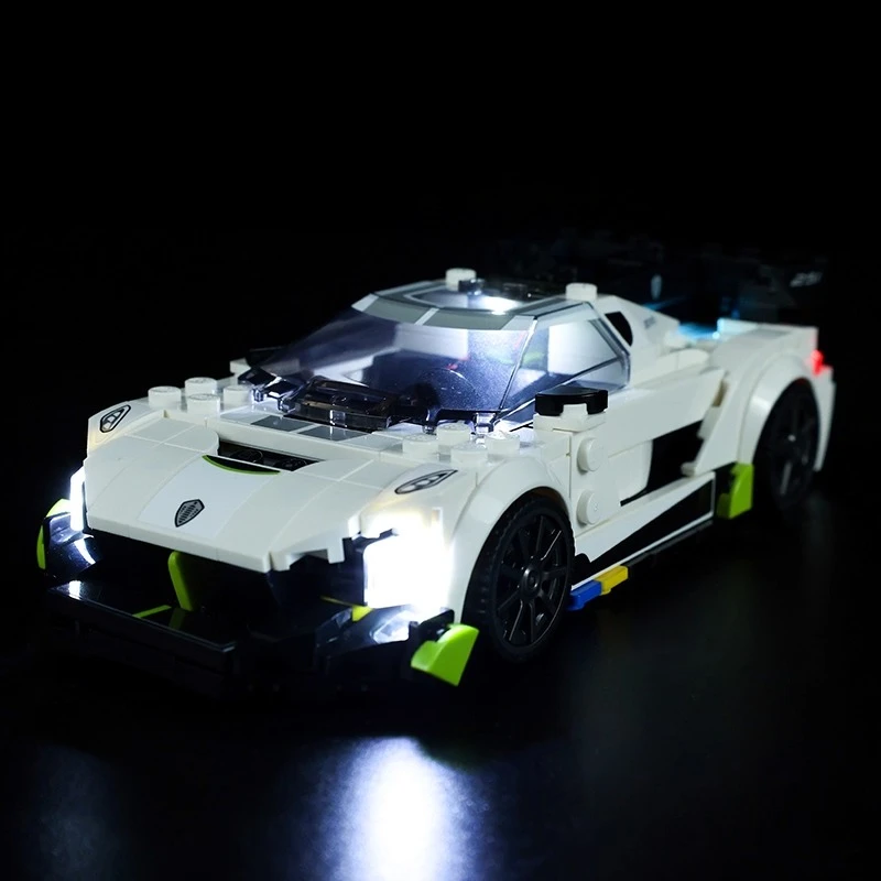 

LED Lighting Set Suitable for LEGO Koenigsegg Jesko 76900 Speed Champions Building Blocks DIY Lamp Toys(No Model Bricks)