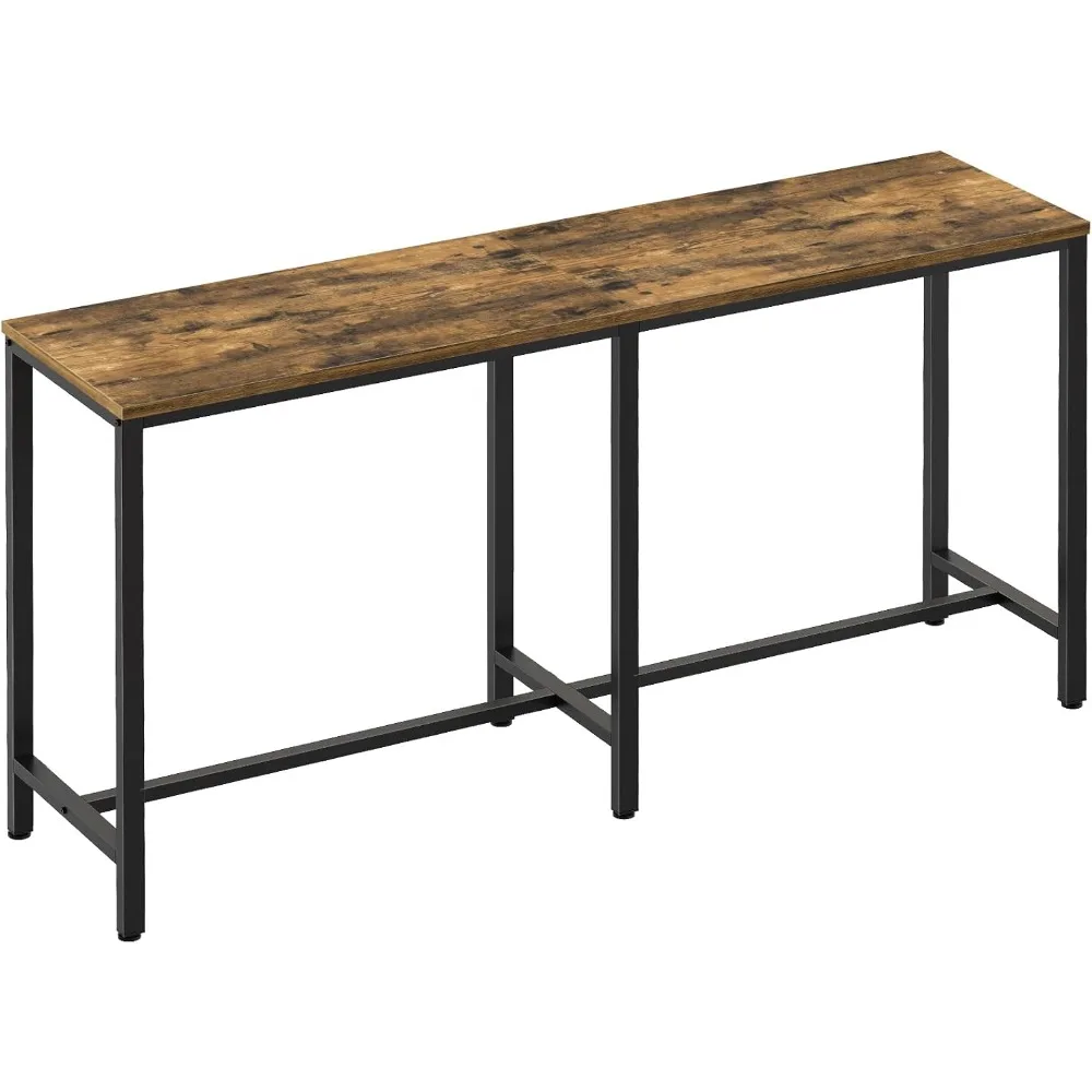 

70.8" Long Bar Table - Counter Height, High Top Rectangular Design for Kitchen & Pub