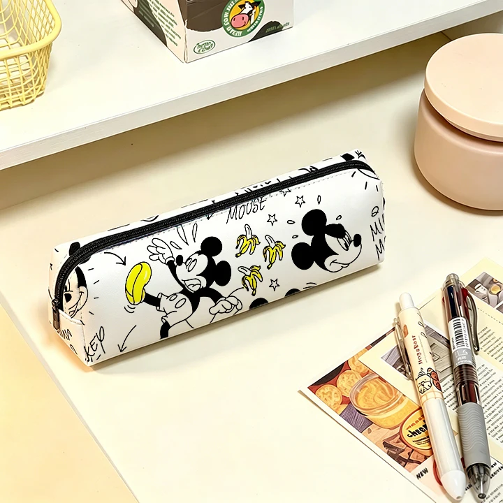 Disney Mickey Printed Pencil Case, Large-Capacity Cartoon Stationery Bag, Usable As Umbrella Storage Pouch And Cosmetic Bag